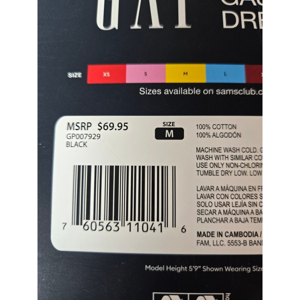 GAP Women Black Cotton Crinkle Gauze Tiered Midi Dress GP007929 Size M NWT - Picture 7 of 8
